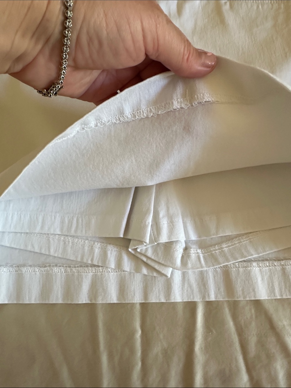 Attyre White Mini Skirt with Front Pocket Detail - Picture 6 of 6